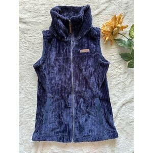 Columbia Fuzzy Cowl Neck Vest Size Small